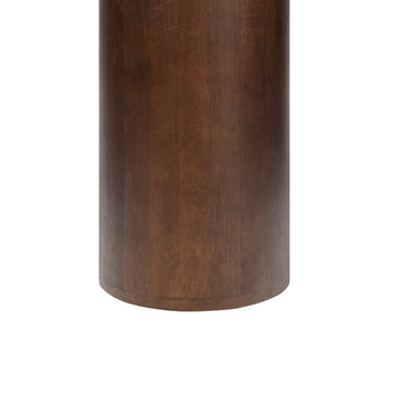 Kaito 18" Rustic Minimalist Marble/Wood Accent Table